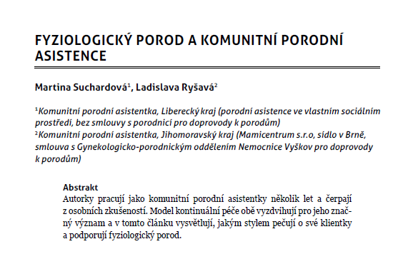 porodní asistentka Martina Suchardová
